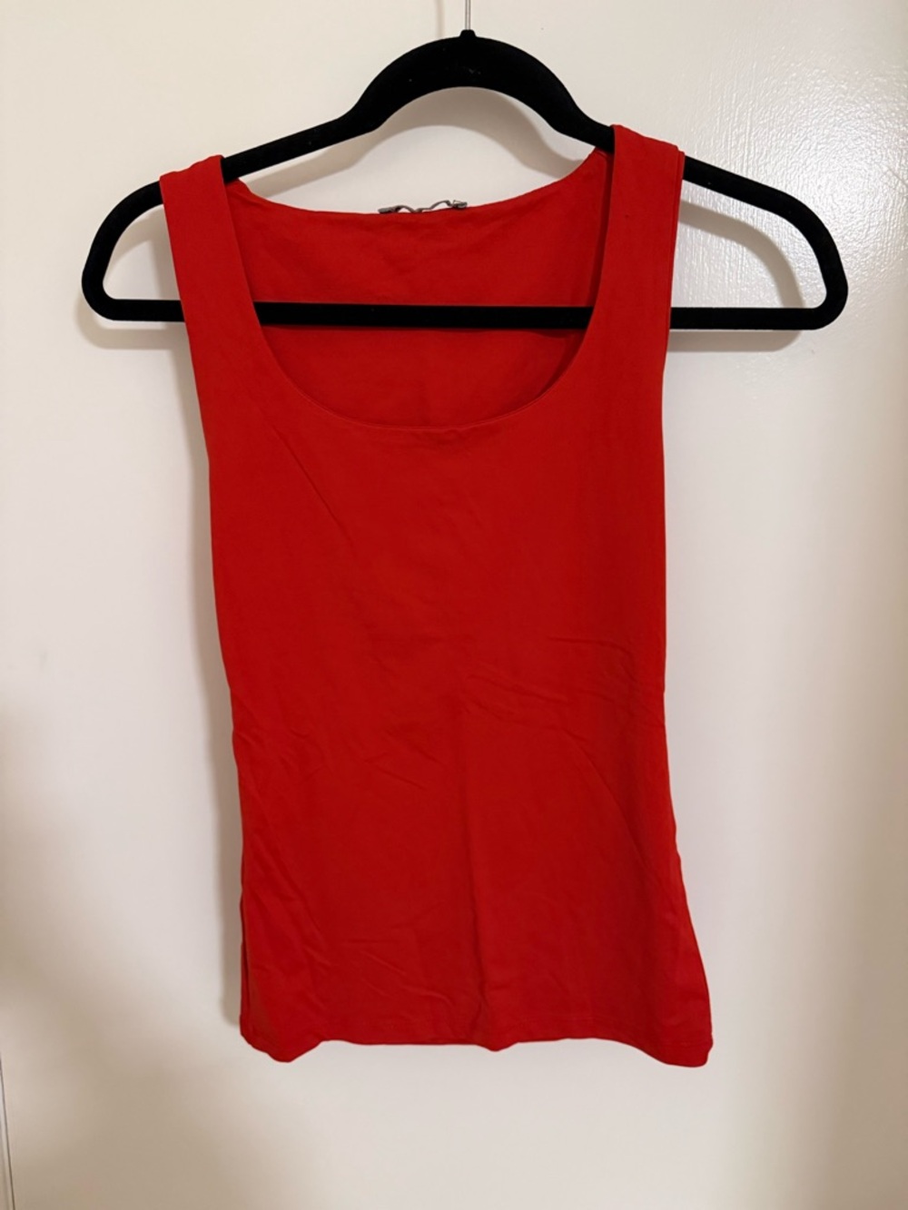 Zara Vibrant Red Scoop Neck Tank Top